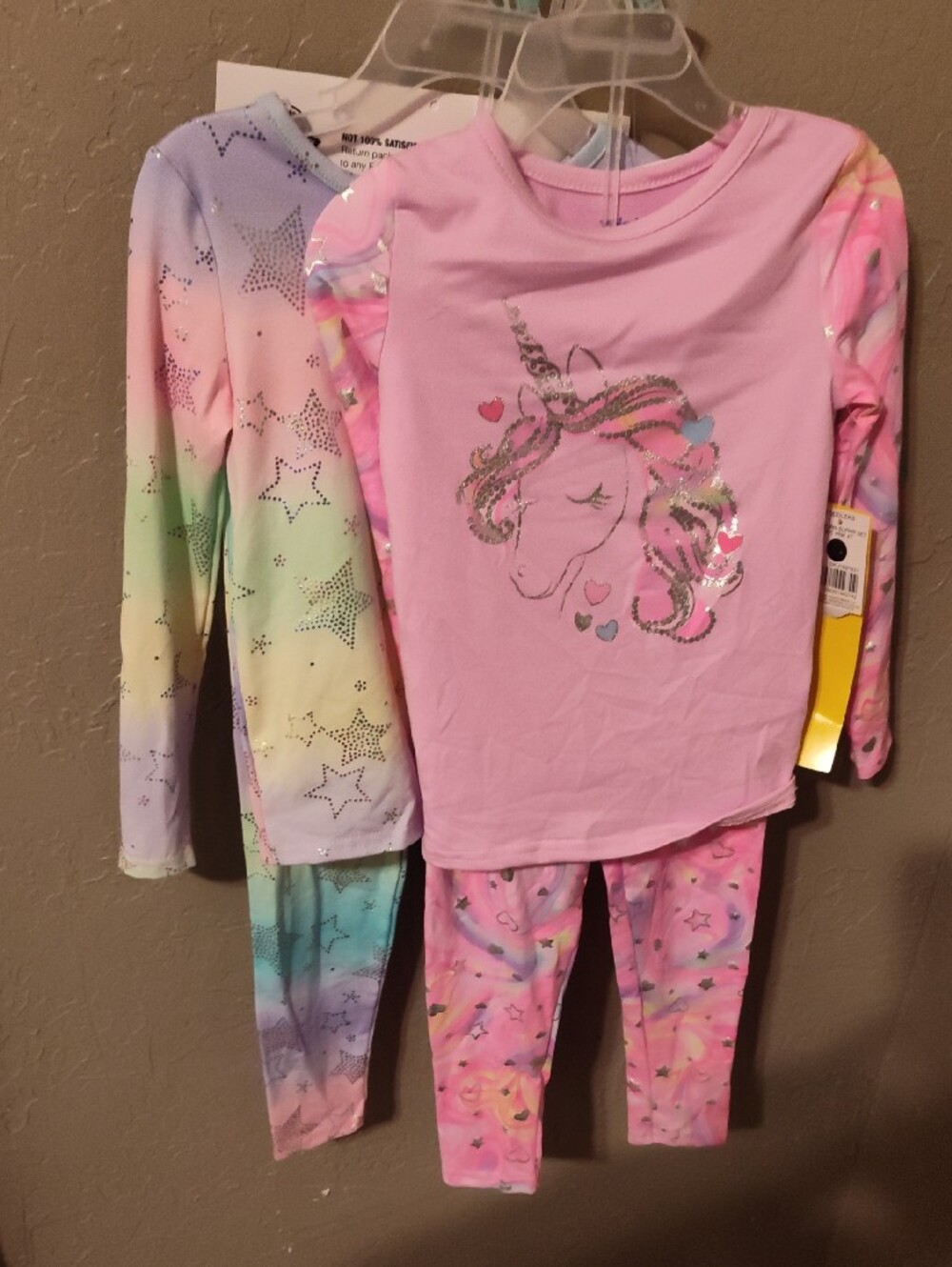 Kidgets Rainbow Star Long Sleeve Kids Pajama Set - Pastel